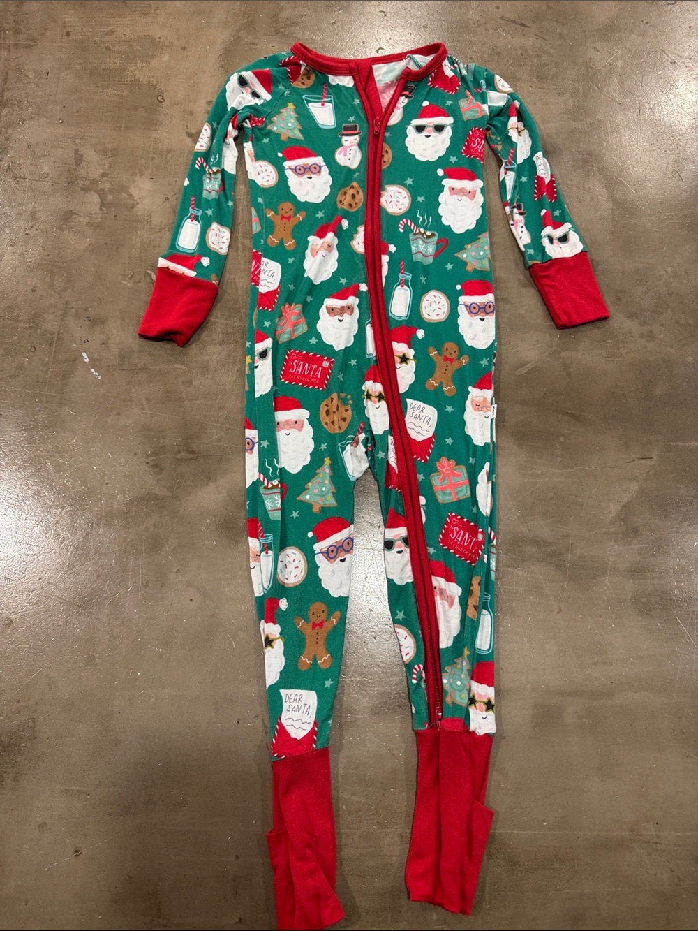 Little Sleepies Cookies for Santa One-Piece Zippy Footie Pajamas
